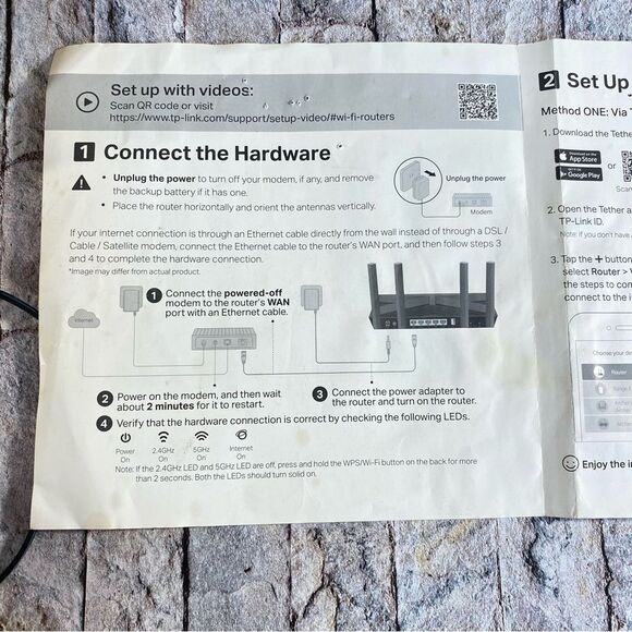 TP-Link AX3000 Gigabit Wi-Fi 6 Router in Black w Installation Guide - Picture 8 of 9